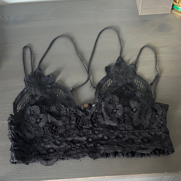 Free People Black Lace Bralette - Picture 1 of 5